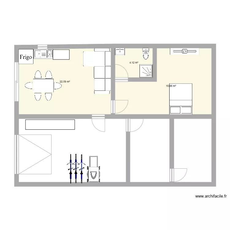Am&eacute;nagement sous sol. Plan de 