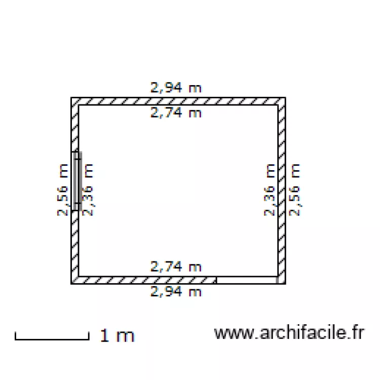 Salle de Bain. Plan de 