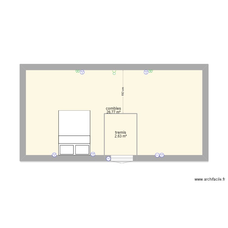 plan maison. Plan de 9 pièces et 114 m2