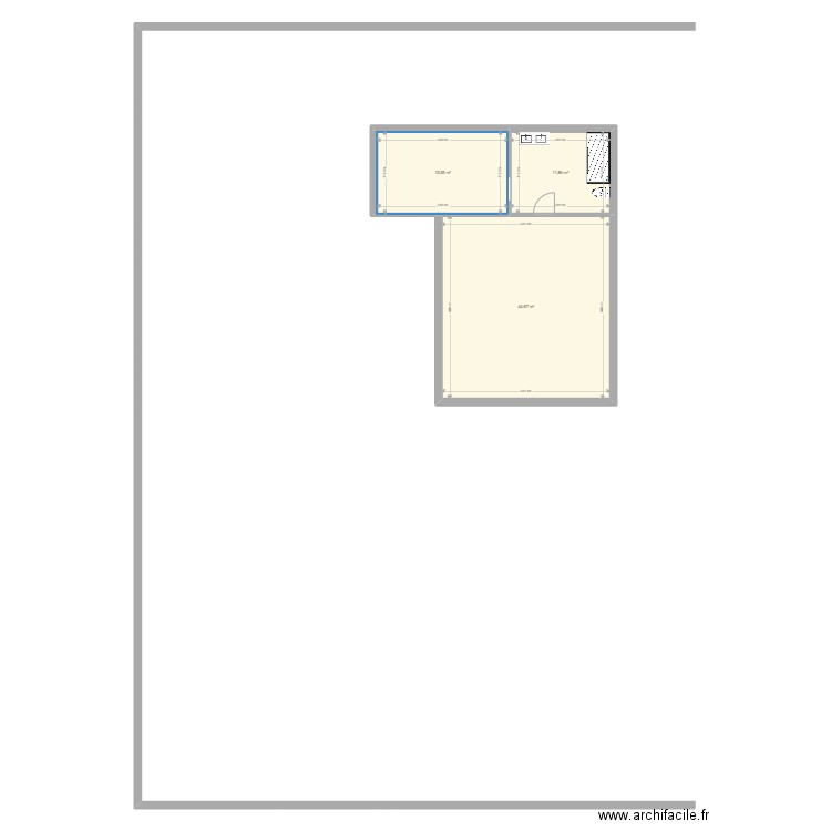 maison Vif. Plan de 3 pièces et 72 m2