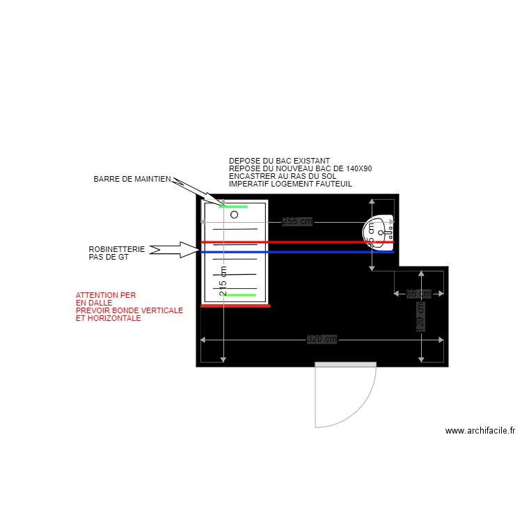 DOVVLAERE THIERRY . Plan de 1 pièce et 6 m2