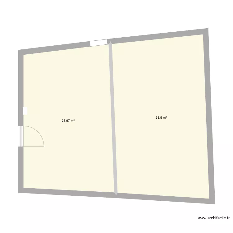 Comble chambre sdb. Plan de 