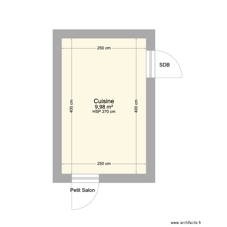 maison Walcourt SDB. Plan de 1 pièce et 10 m2