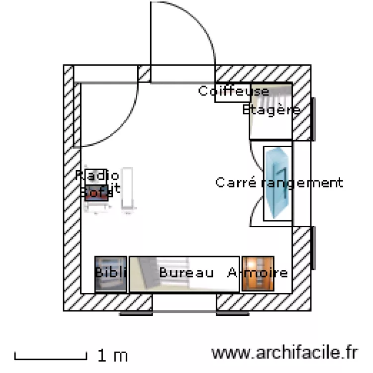 Essaie de chambre sohana. Plan de 
