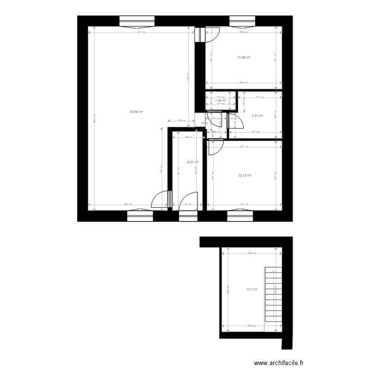 VANDENBLICK rdc. Plan de 7 pièces et 88 m2