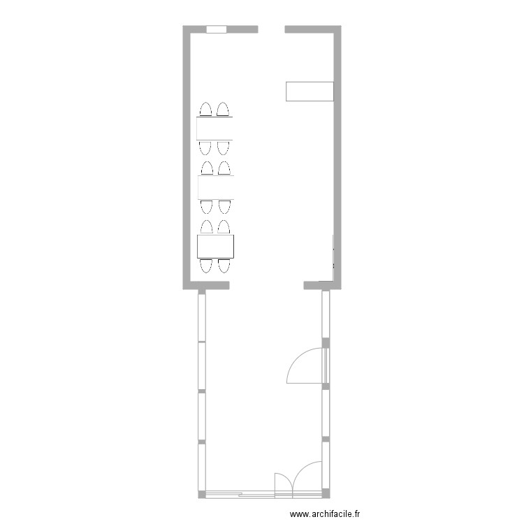 restau. Plan de 0 pièce et 0 m2