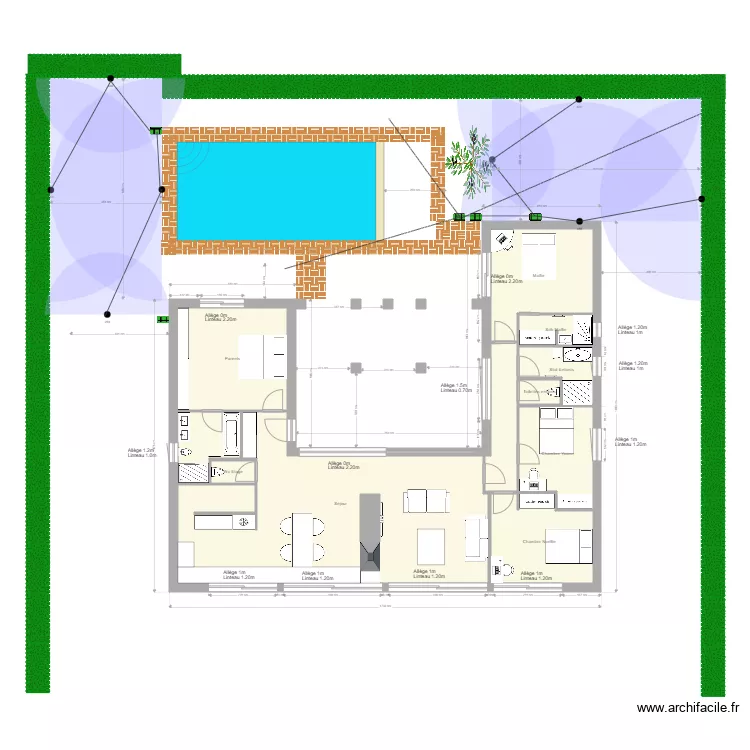 Maison3. Plan de 