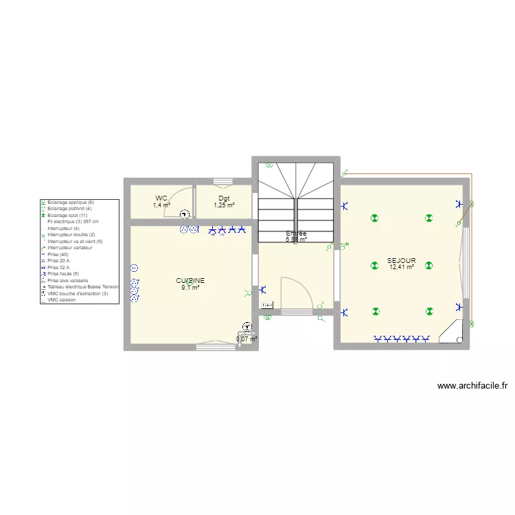 Ang&egrave;le Guillet. Plan de 