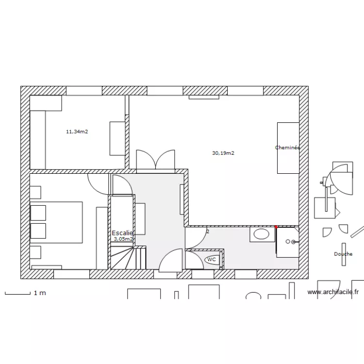 Maison Yvetot RDC Modif 5. Plan de 