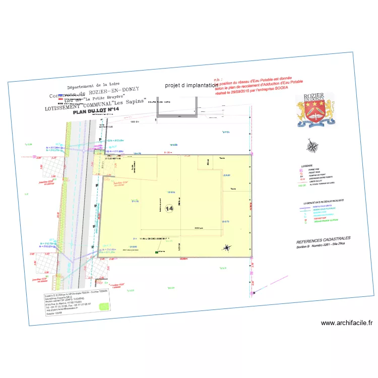 PLAIN PIED ROZIER 03012023 IMPLANTATION   2EME OPTION . Plan de 