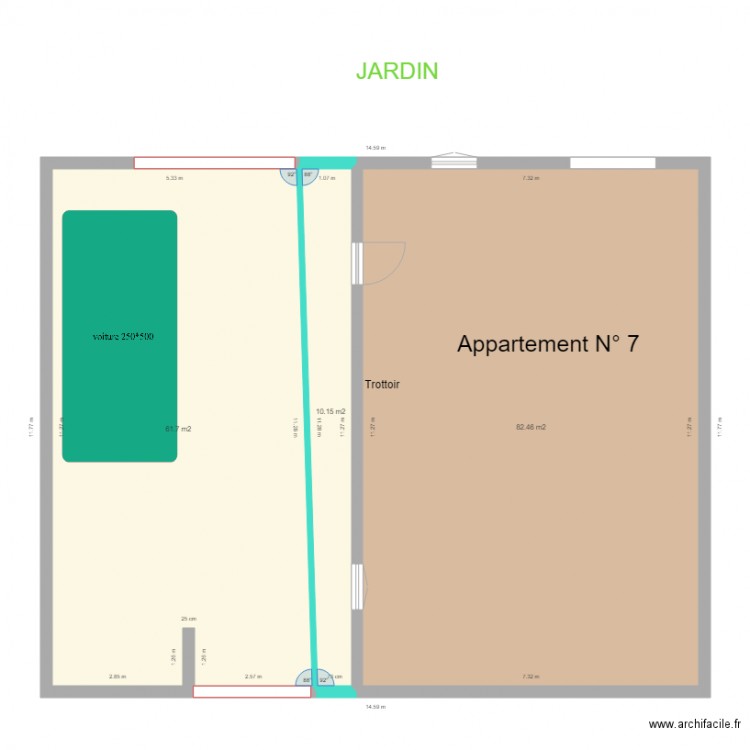 PLAN DE MASSE GARAGE la salle appart N 7. Plan de 0 pièce et 0 m2