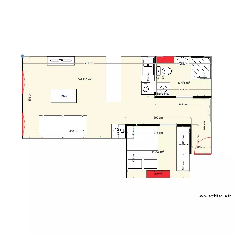 appart plan. Plan de 