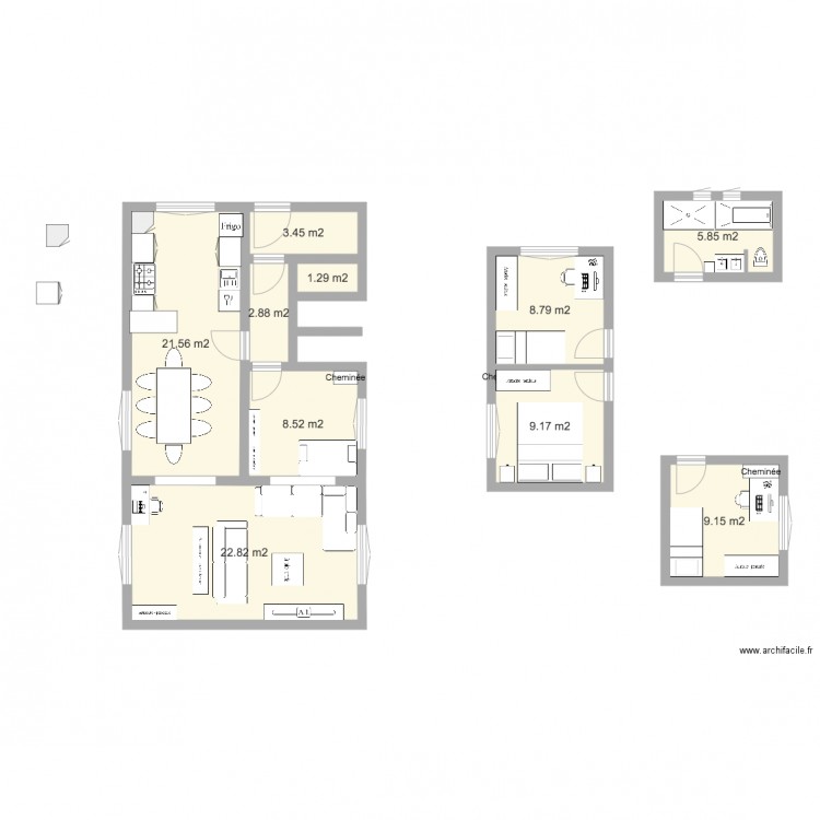 Aménagement Option Avancée BIS. Plan de 0 pièce et 0 m2
