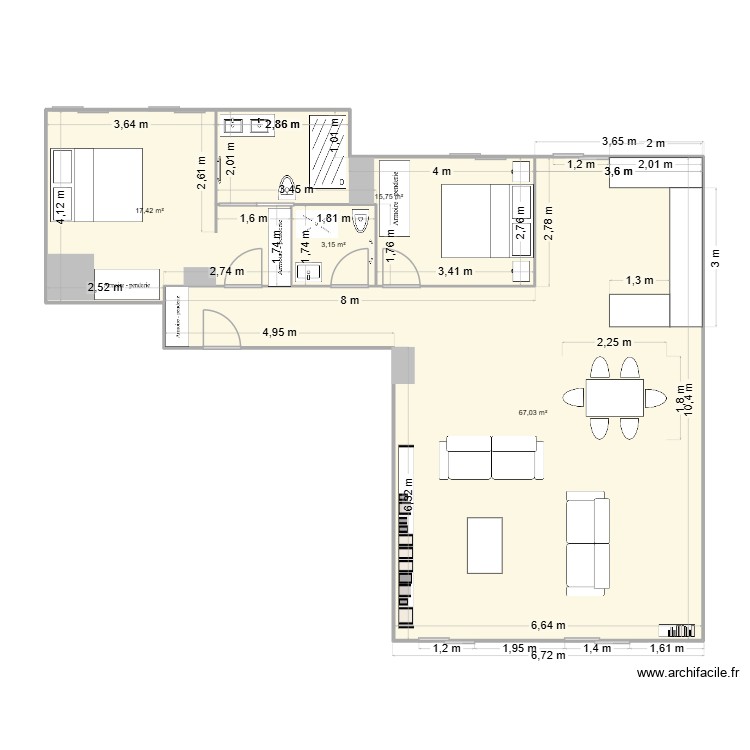 FOCH 3. Plan de 0 pièce et 0 m2