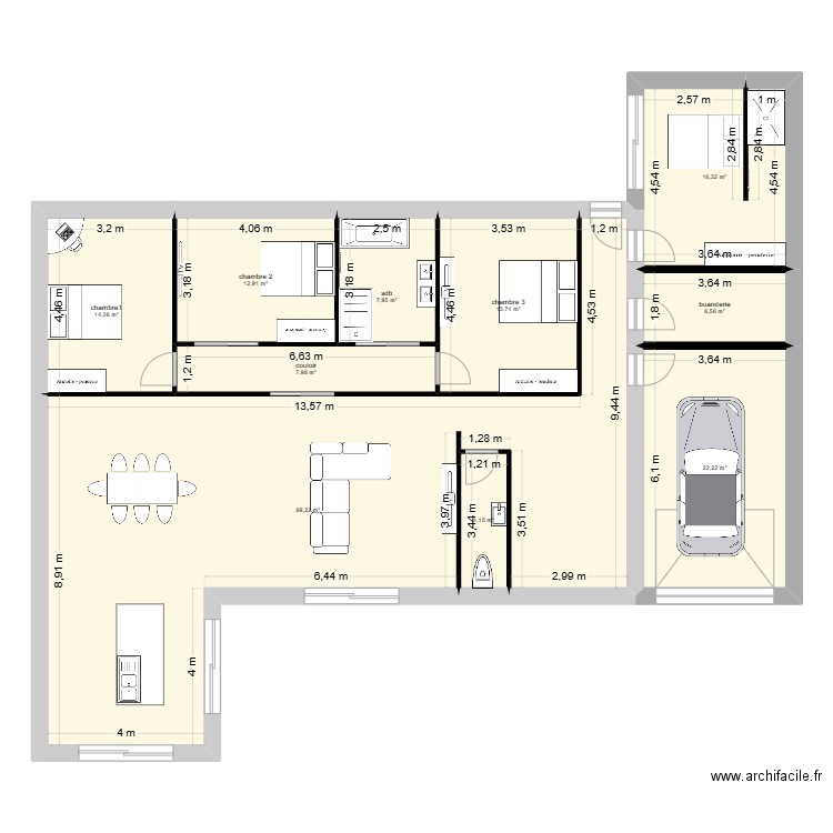 plan maison. Plan de 10 pièces et 197 m2