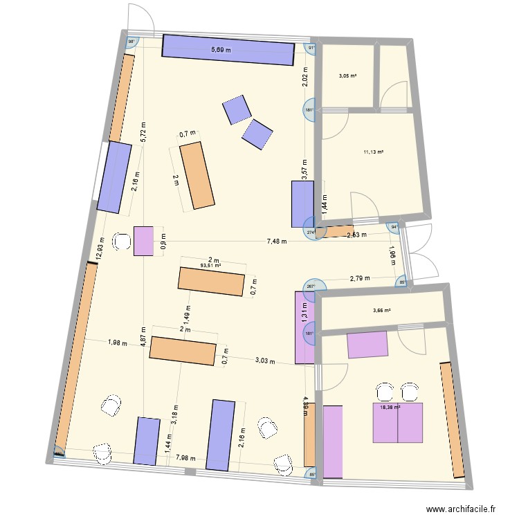 Bibliothèque Raymond Queneau2. Plan de 5 pièces et 130 m2