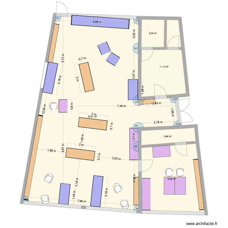 Biblioth&egrave;que Raymond Queneau2. Plan de 