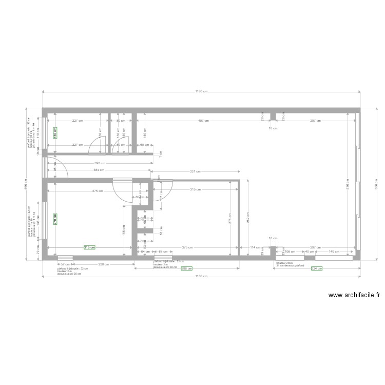BECUNE AVEC COTES. Plan de 0 pièce et 0 m2