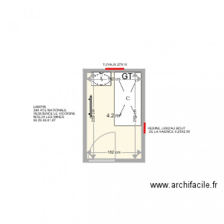 LAMPIN . Plan de 0 pièce et 0 m2