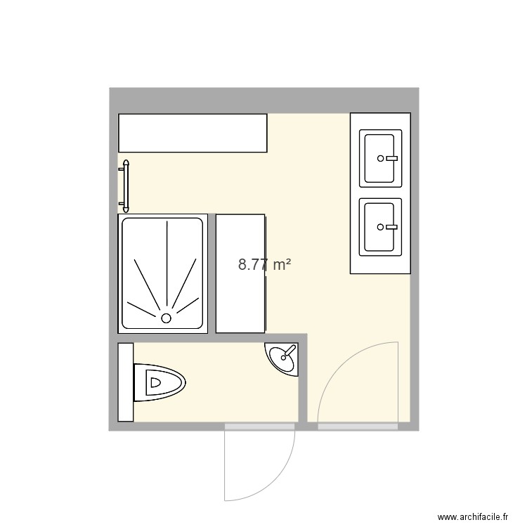 Salle de Bain RdC 3. Plan de 0 pièce et 0 m2