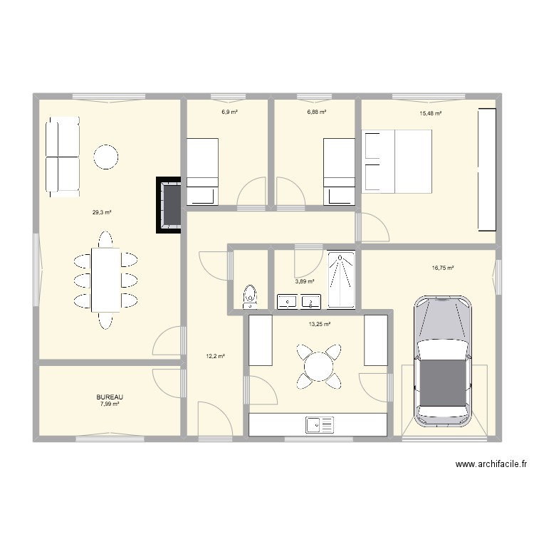 rebecq. Plan de 10 pièces et 114 m2