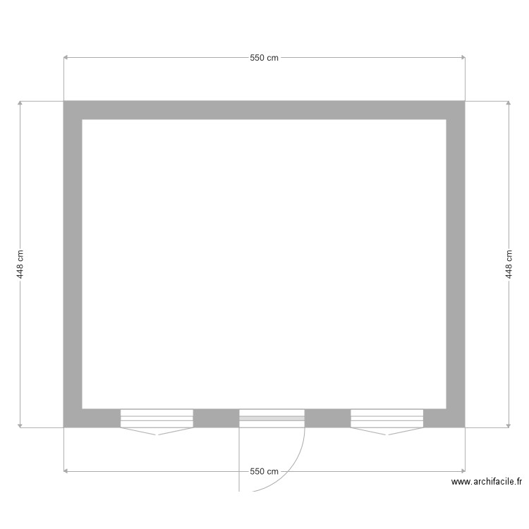 Facade. Plan de 0 pièce et 0 m2