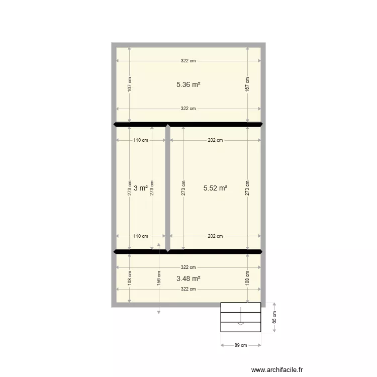 SANITAIRES 540. Plan de 