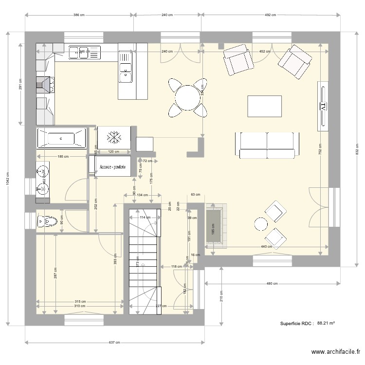 PUB RDC et etage P4. Plan de 0 pièce et 0 m2