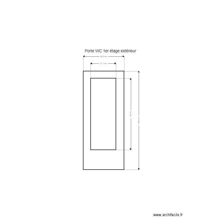 Porte WC 1er étage extérieur. Plan de 0 pièce et 0 m2