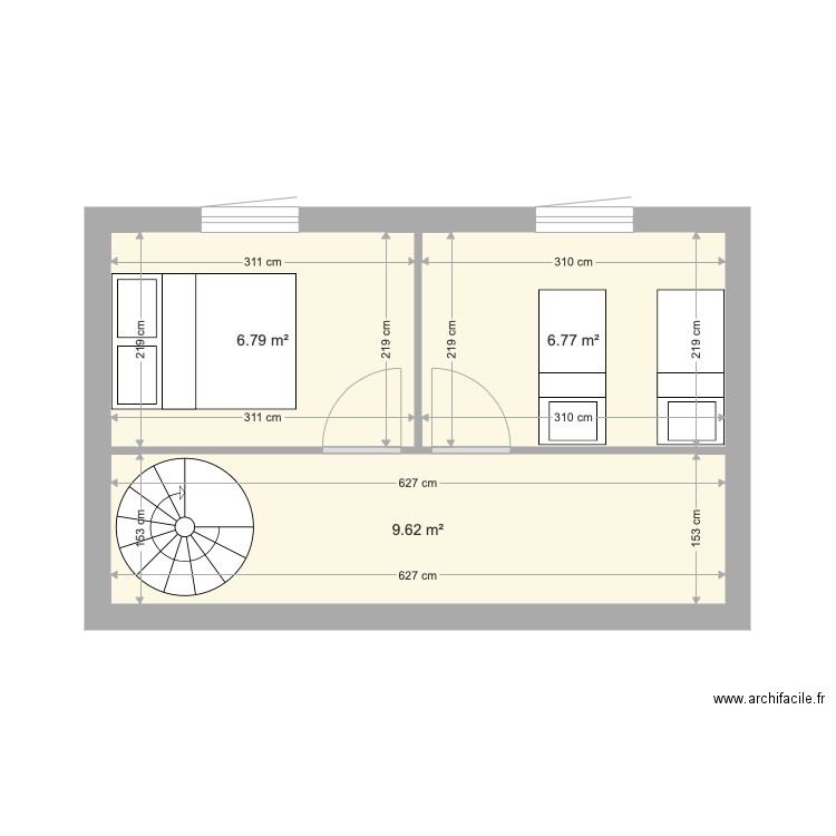 Garage Cabellou Haut V1. Plan de 0 pièce et 0 m2