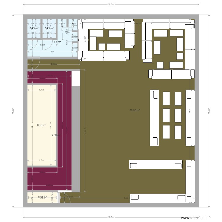 Bar. Plan de 0 pièce et 0 m2