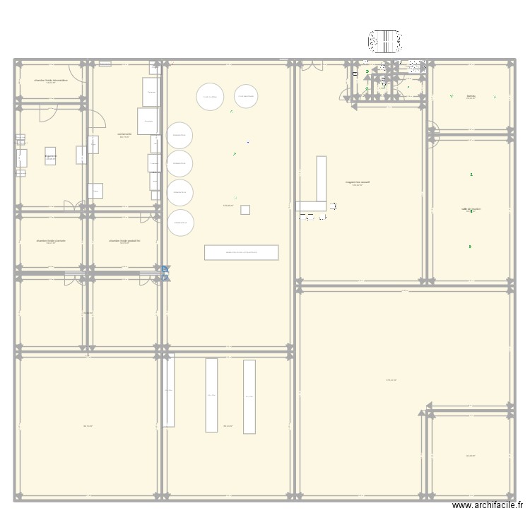 Brasserie v2022-3. Plan de 17 pièces et 991 m2