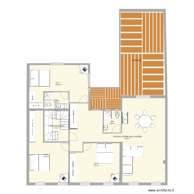 LIBERTE 1ER ETAGE PROJET 5. Plan de 0 pièce et 0 m2