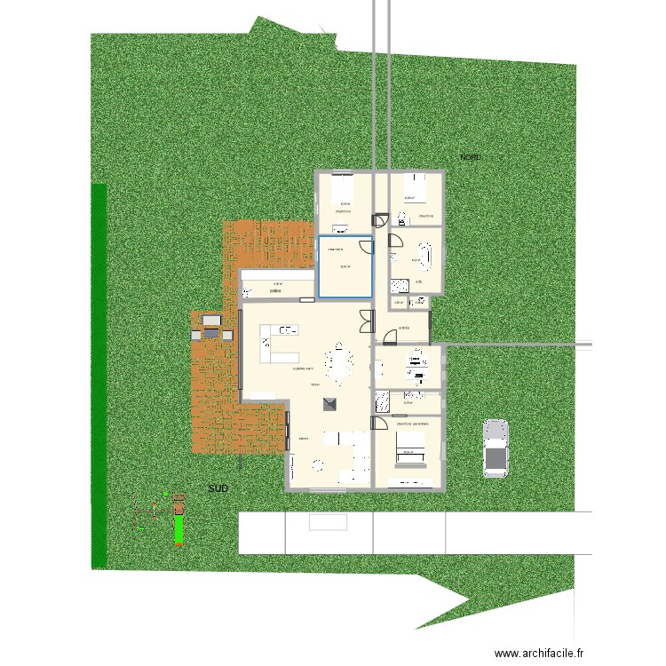 plan en T 2. Plan de 0 pièce et 0 m2