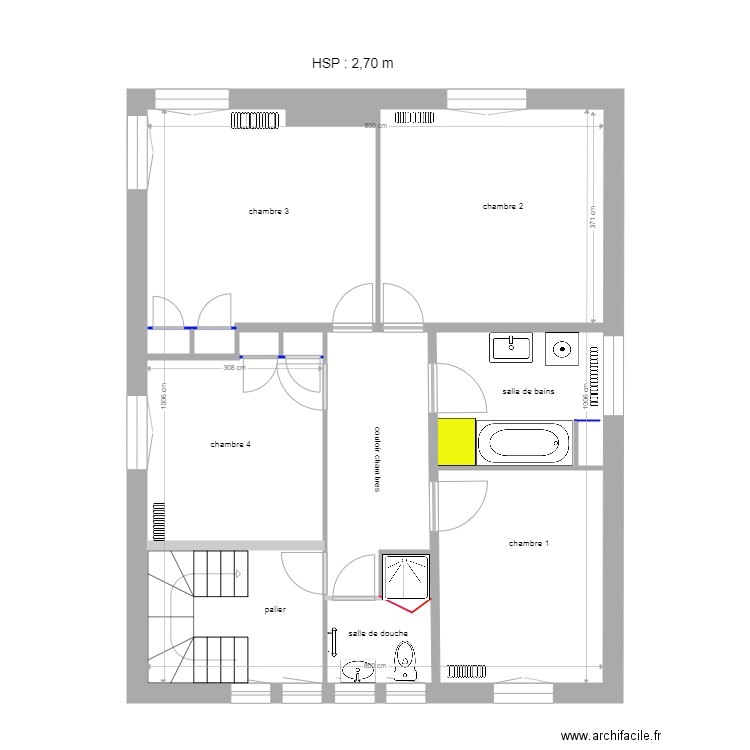Enghien 1er étage travaux 13 11 2020. Plan de 0 pièce et 0 m2