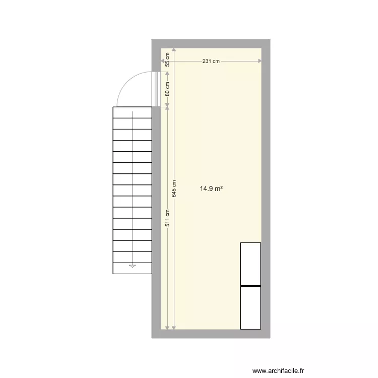 Cave conserverie. Plan de 