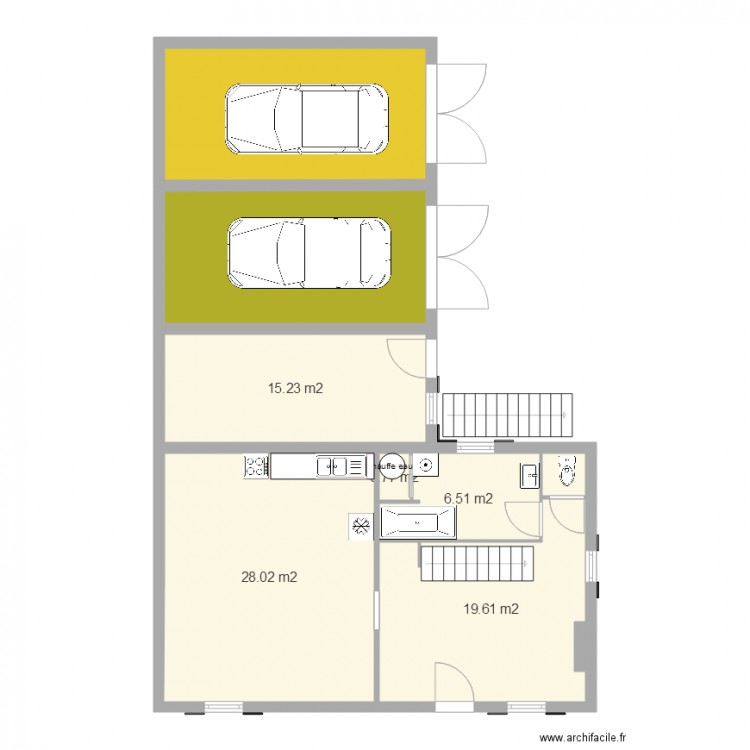 rdc 1. Plan de 0 pièce et 0 m2
