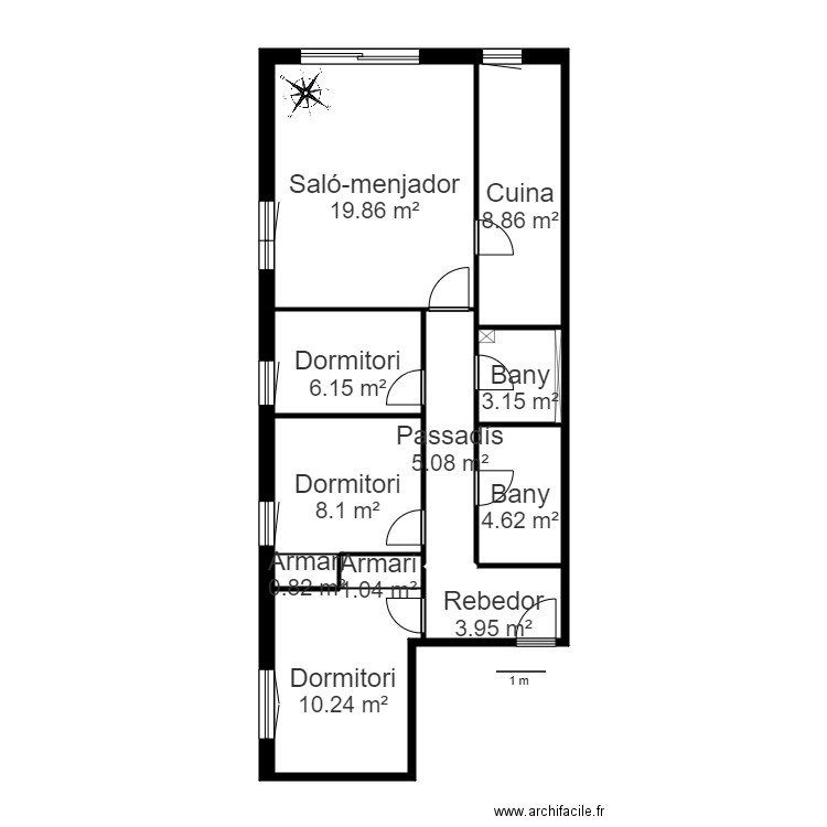 ed eagle 2 b la cortinada ordino. Plan de 0 pièce et 0 m2