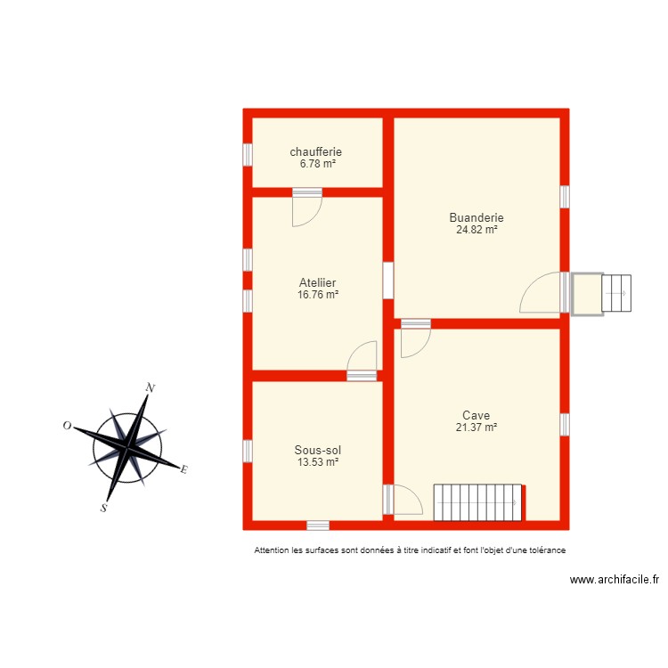 BI 3144 Sous sol non côté. Plan de 0 pièce et 0 m2