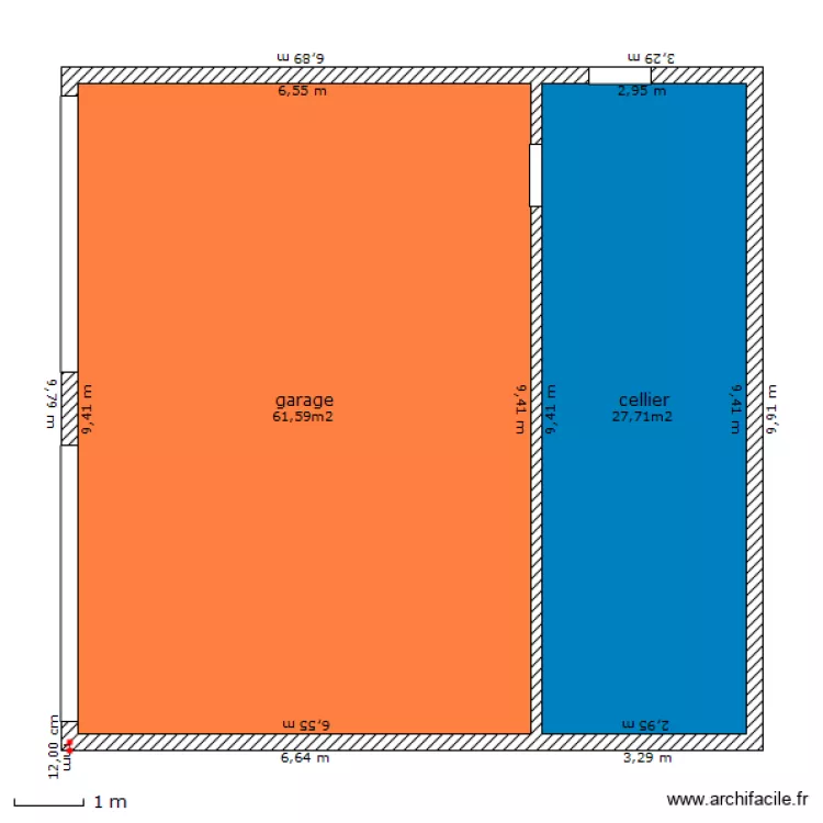 garage. Plan de 