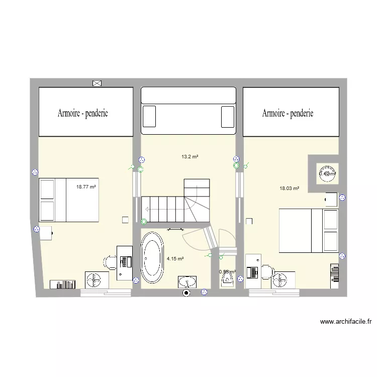 &eacute;tage5. Plan de 