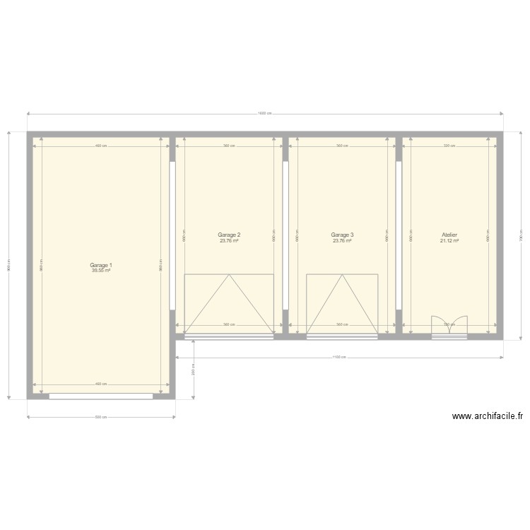 garage RDC 1. Plan de 0 pièce et 0 m2