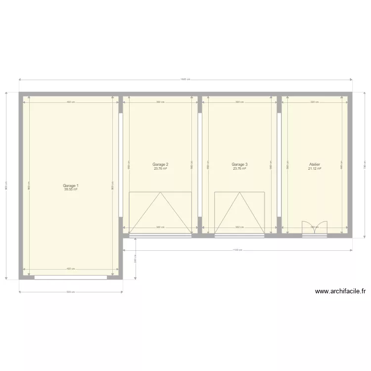 garage RDC 1. Plan de 