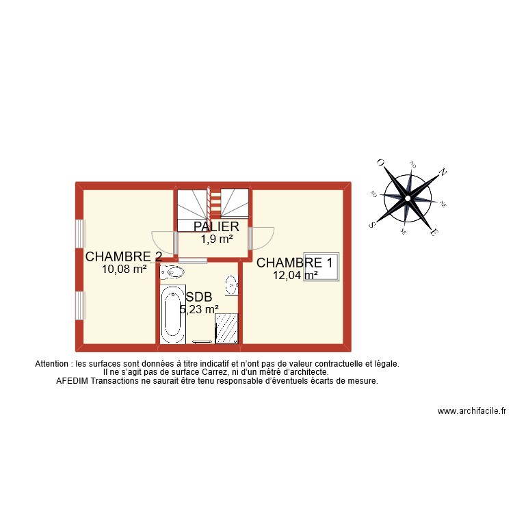 BI 9925 ETAGE 1. Plan de 6 pièces et 31 m2