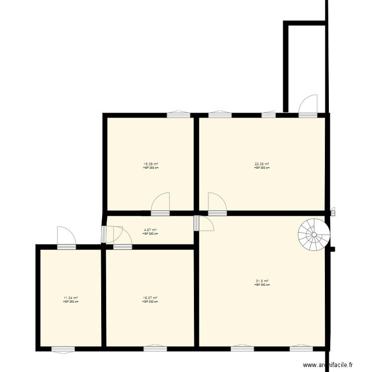  roussy etage new definitif. Plan de 0 pièce et 0 m2