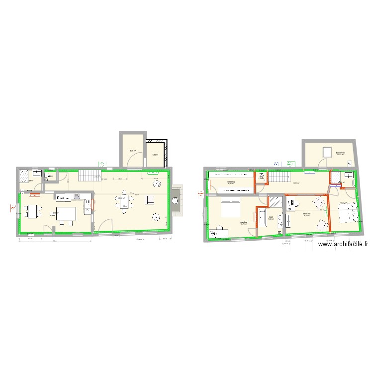 petite maison 10 mars 22 v3. Plan de 30 pièces et 176 m2