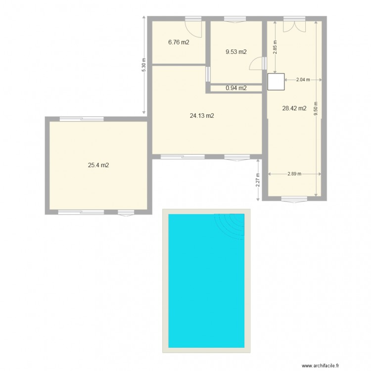 Piscine 1. Plan de 0 pièce et 0 m2