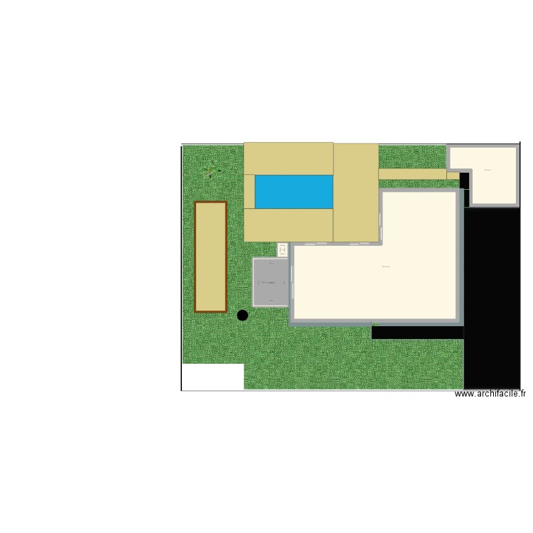 Maison piscine 4. Plan de 5 pièces et 168 m2