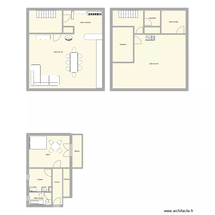 schissler. Plan de 16  et 170 m²