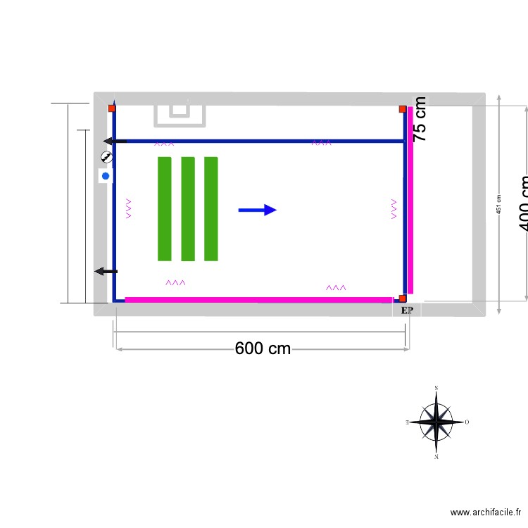 Manuel Drago. Plan de 2 pièces et 29 m2